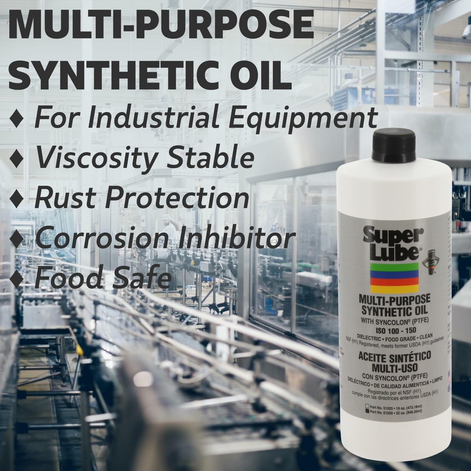Multi-Purpose Synthetic Oil w/Syncolon – Waterproof – NSF Rated – Industrial …