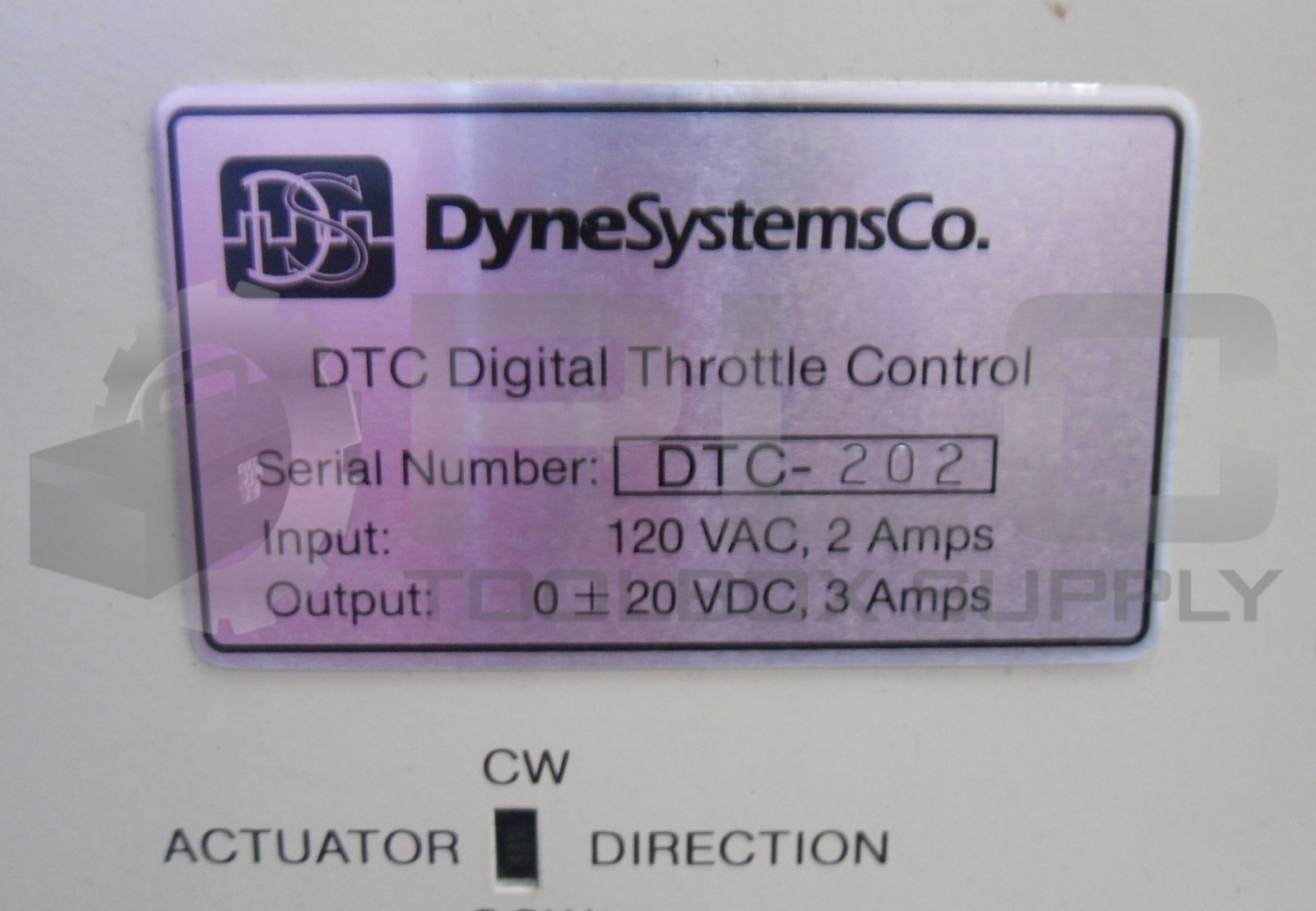 DYNE SYSTEMS DTC-1 THROTTLE CONTROLLER