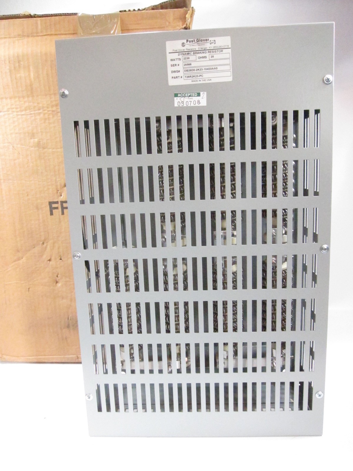 New Post Glover T28R2K23-PC Dynamic Braking Resistor DB28D0-2K23-104E0AA0