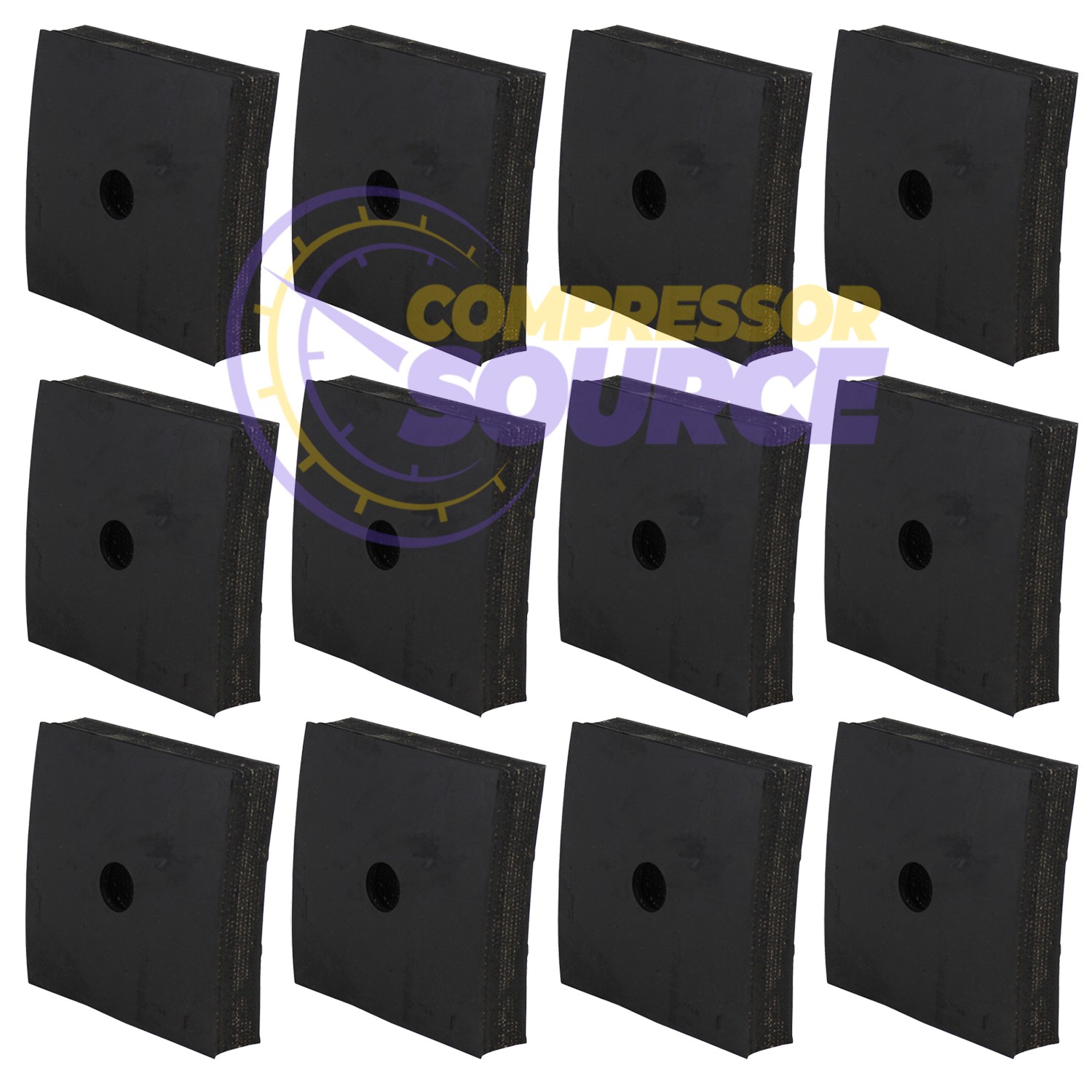 12 Anti Vibration Pad Air Compressor 4x4x1 HD Equipment Isolation Made In USA