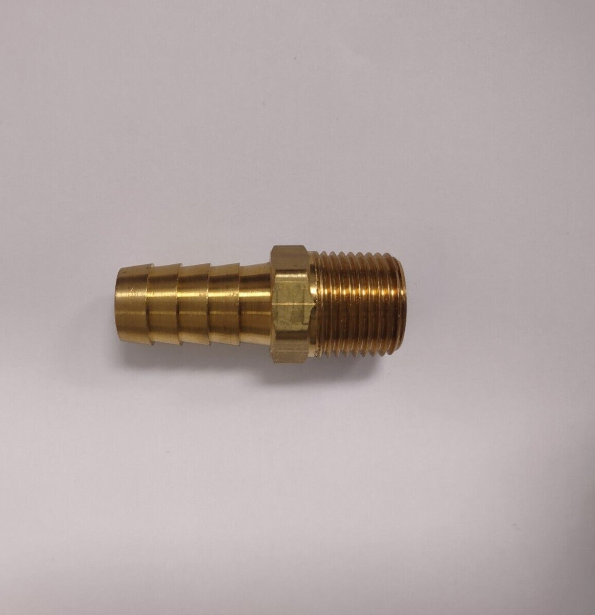 Brass thread to hose fitting, 3/8″ NPT to 1/2″ ID hose barb
