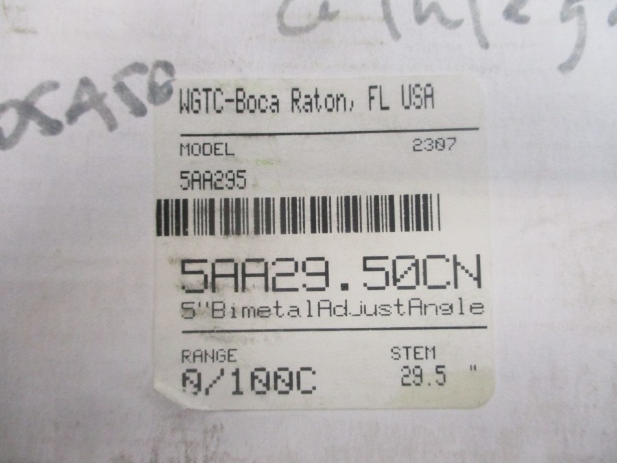 WGTC-BOCA 5AA295 0/100’C 5″ STEM29.5 NSMP