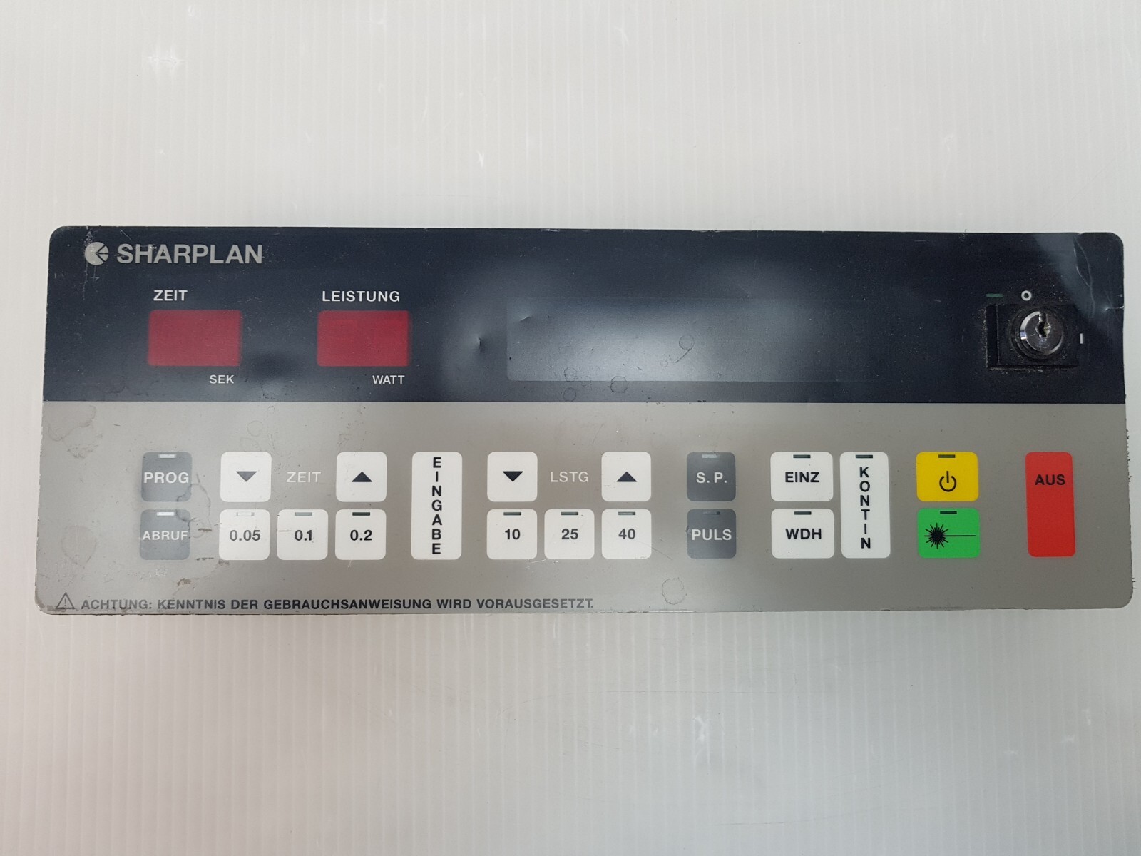 Lumenis SHARPLAN ASSY OPERTN. PANEL, FUTABA M202SD4F, 1P00A074-01 REV. D