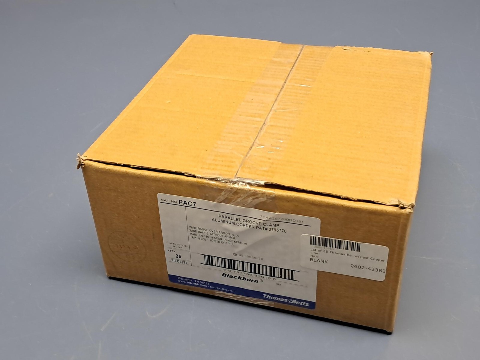 Lot of 25 Thomas&Betts Blackburn PAC7 Parallel Groove Clamp w/Cast Copper Liner