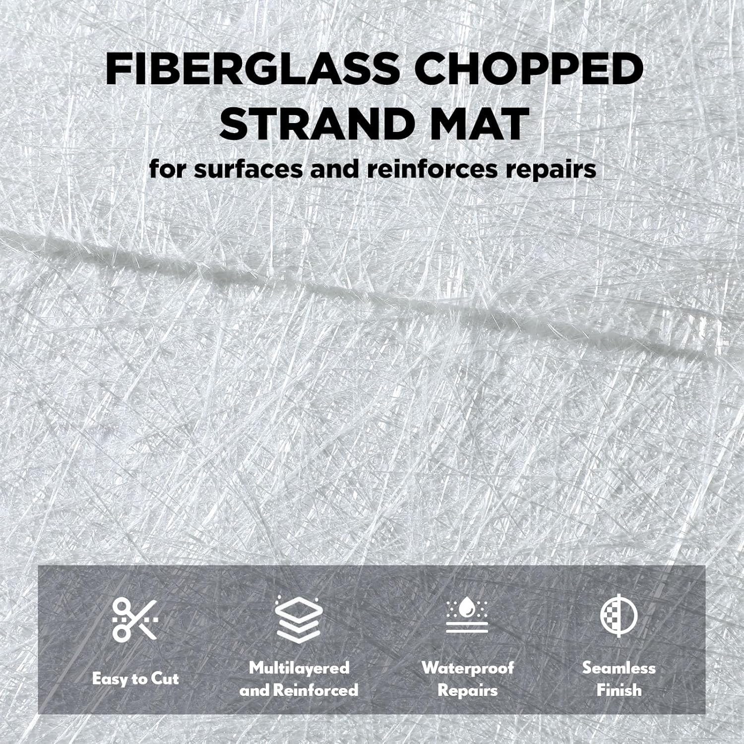 1.5 Oz Fiberglass Chopped Strand Mat 15 Yards 4 Inch Lightweight Fiberglass Mat