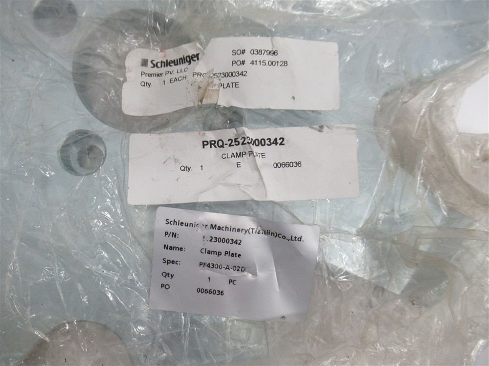 Schleuniger 2523000342, PF4300-A-02D, Clamp Plate fits 4350