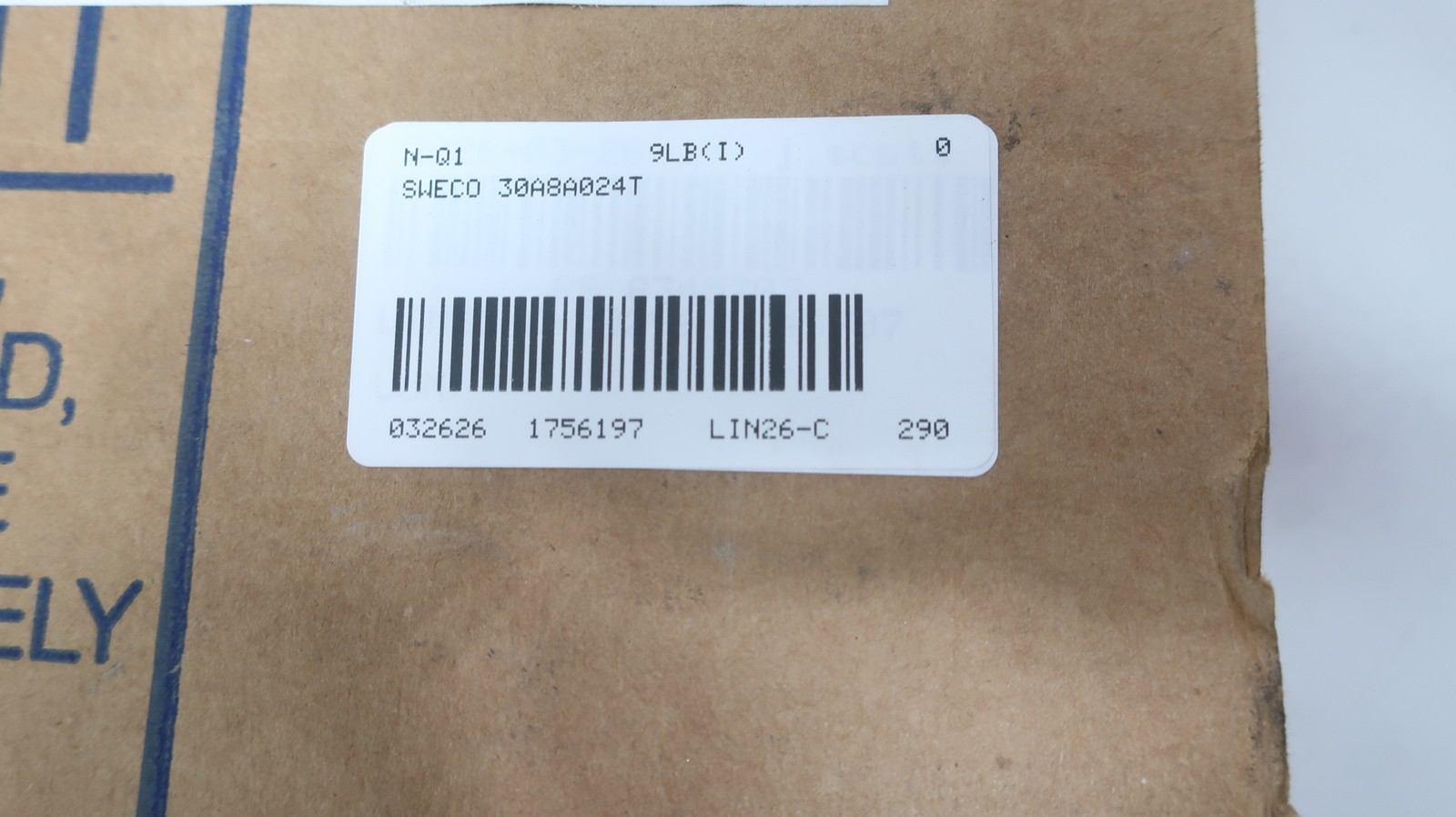 Sweco 30A8A024T Stainless 30in Screen 24t Wch