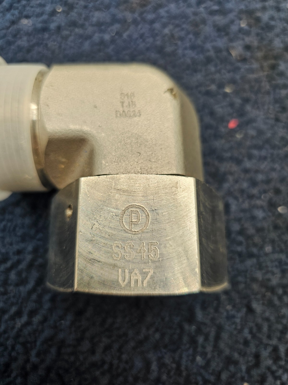 PARKER SS45: 316 Stainless Steel NPT Male 90° Elbow Tube Fitting, TJ5 D0624