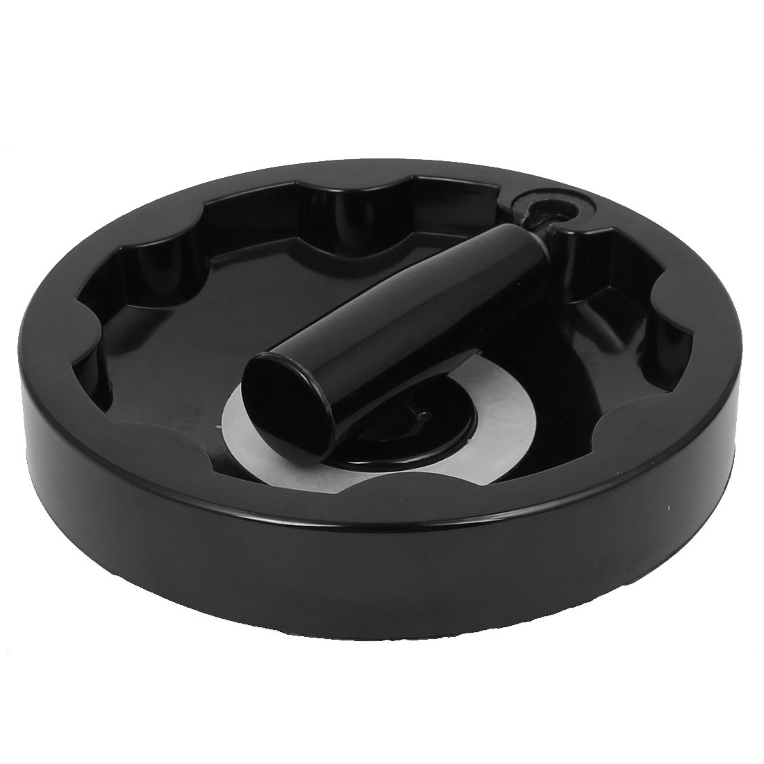 16mm Dia Hole Milling Machine Folding Handle Hand Wheel Black 155mm Wheel Dia
