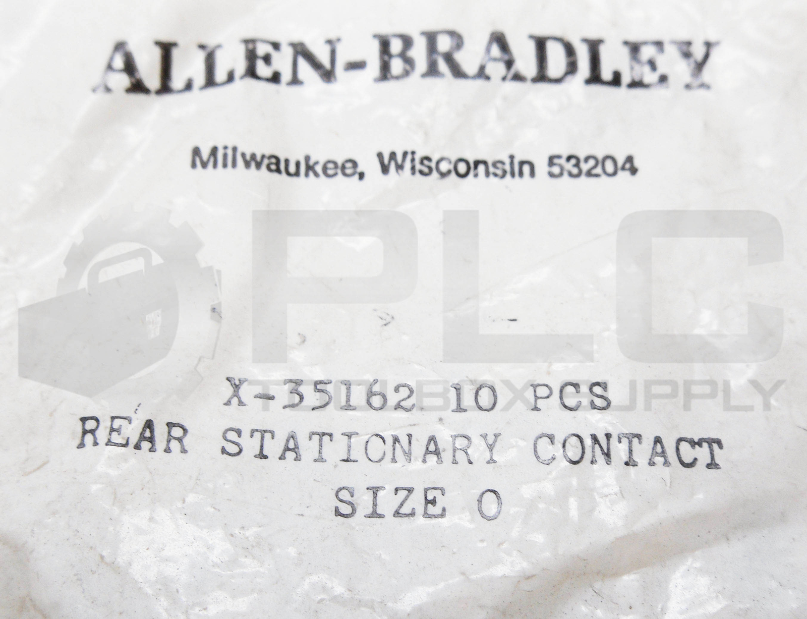 LOT OF 2 SEALED NEW BAG OF 10 ALLEN BRADLEY X-35162 STATIONARY CONTACT TOTAL 20