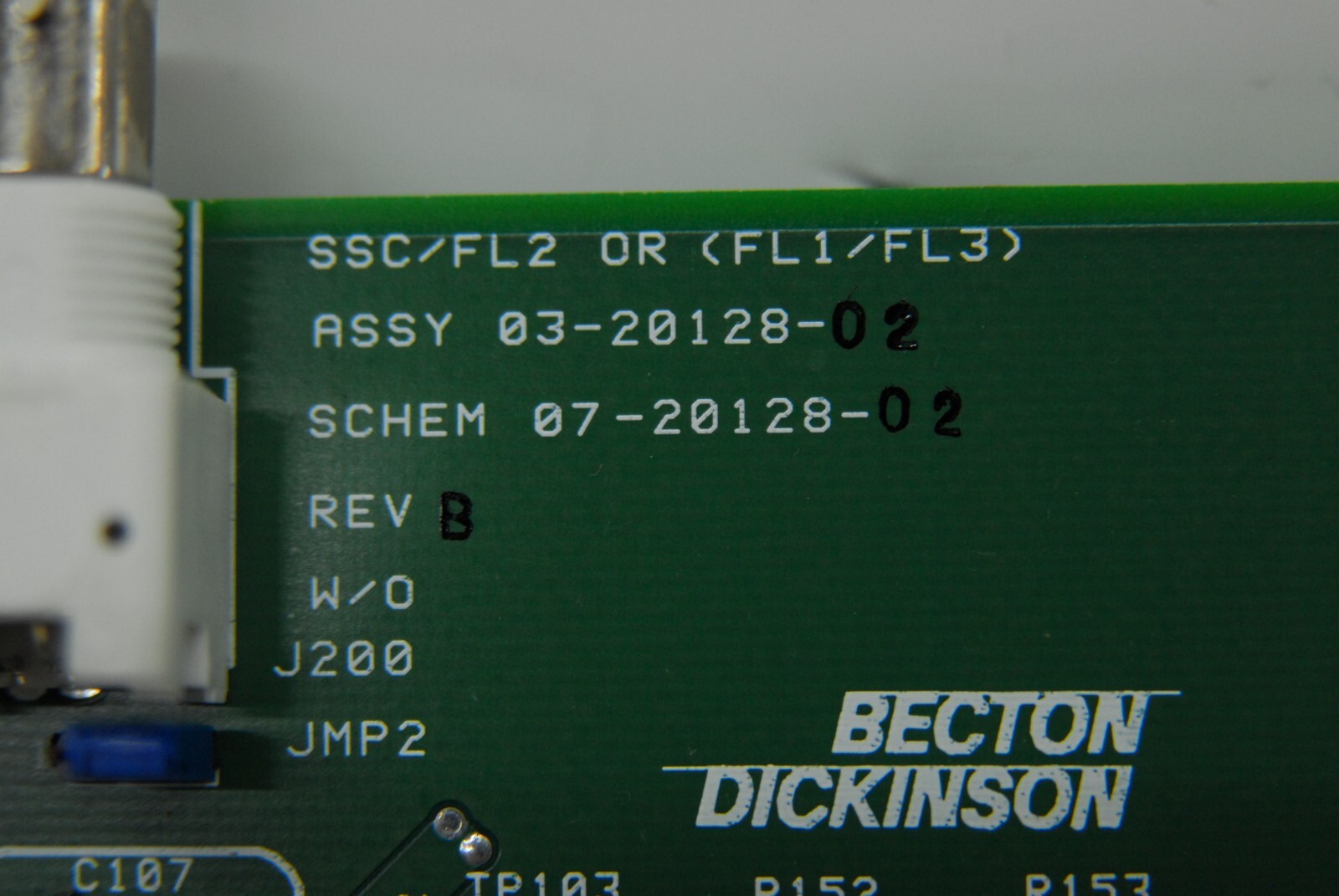 Becton Dickinson SSC/FL2 FL1/FL3 03-20128-02 REV: B Board (FACSCalibur)