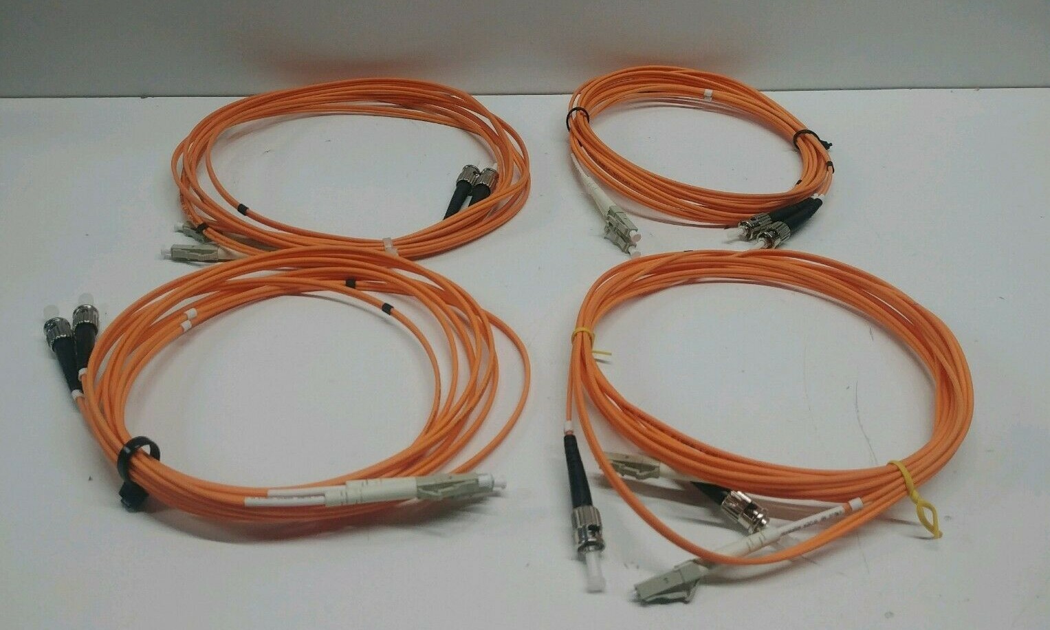 LOT OF 4 NEW OLD STOCK! XFS OPTICAL 2LC-2ST FIBER OPTIC PATCH CORDS LSZH 08979M