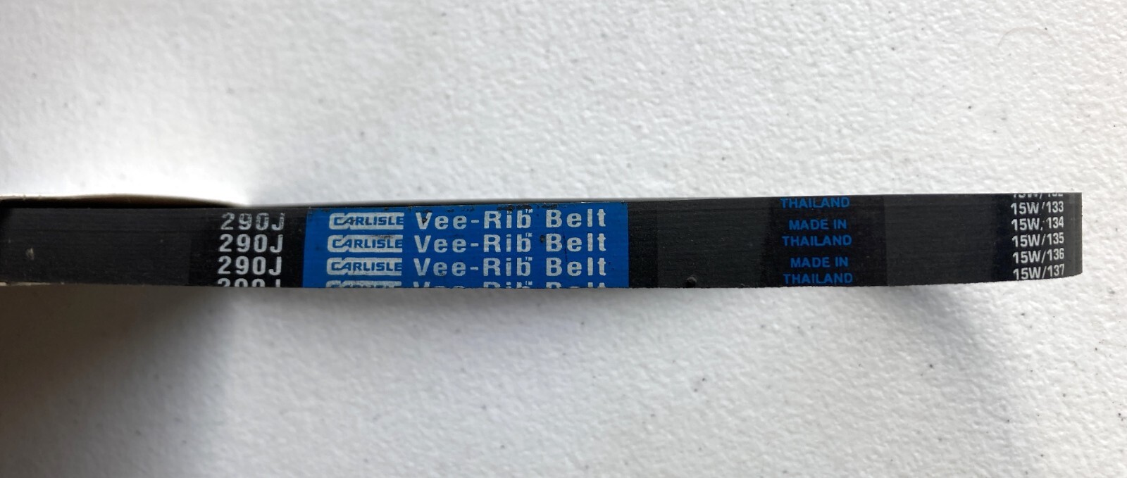 Timken Carlisle 290J6 Vee-Rib Poly V Belt Made in Thailand 290J