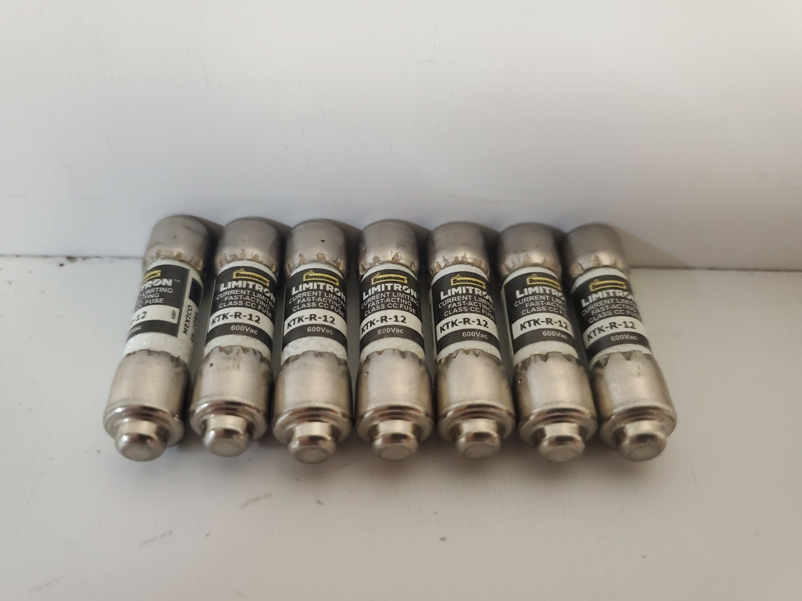 LOT OF (7) NOS! BUSSMANN 12A LIMITRON FAST ACTING FUSES KTK-R-12