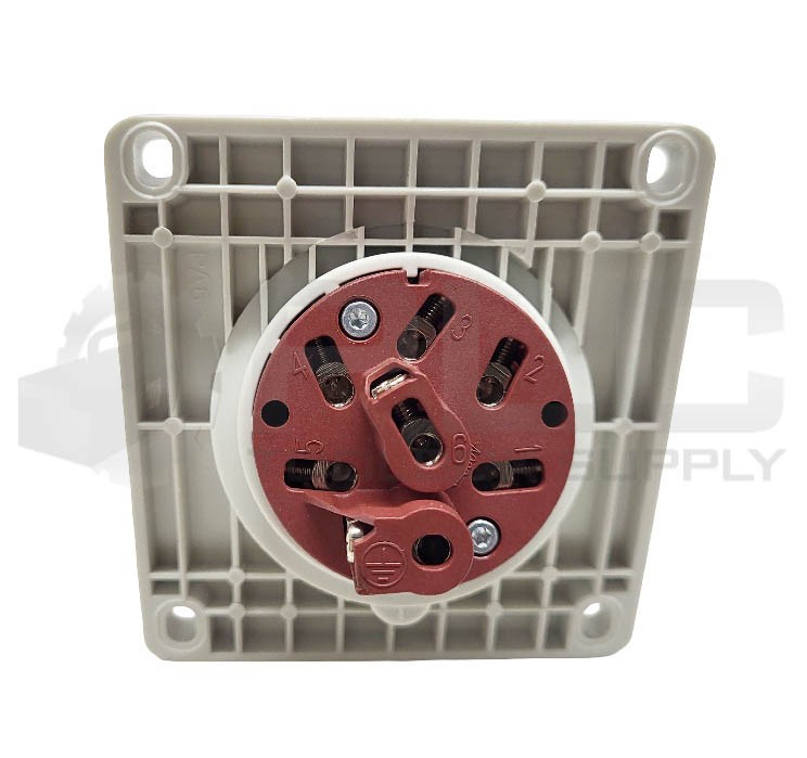 NEW MENNEKES NO738 PANEL MOUNTED SOCKET-OUTLET 16A-6H/380-415V~6P+