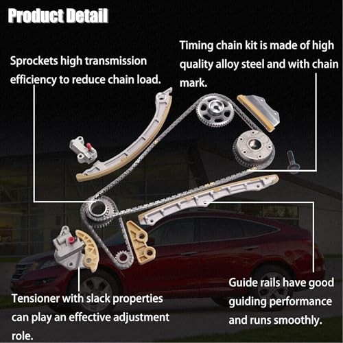 AUCERAMIC 14401-R40-A01 Engine Timing Chain Kit with Camshaft Adjuster VVT