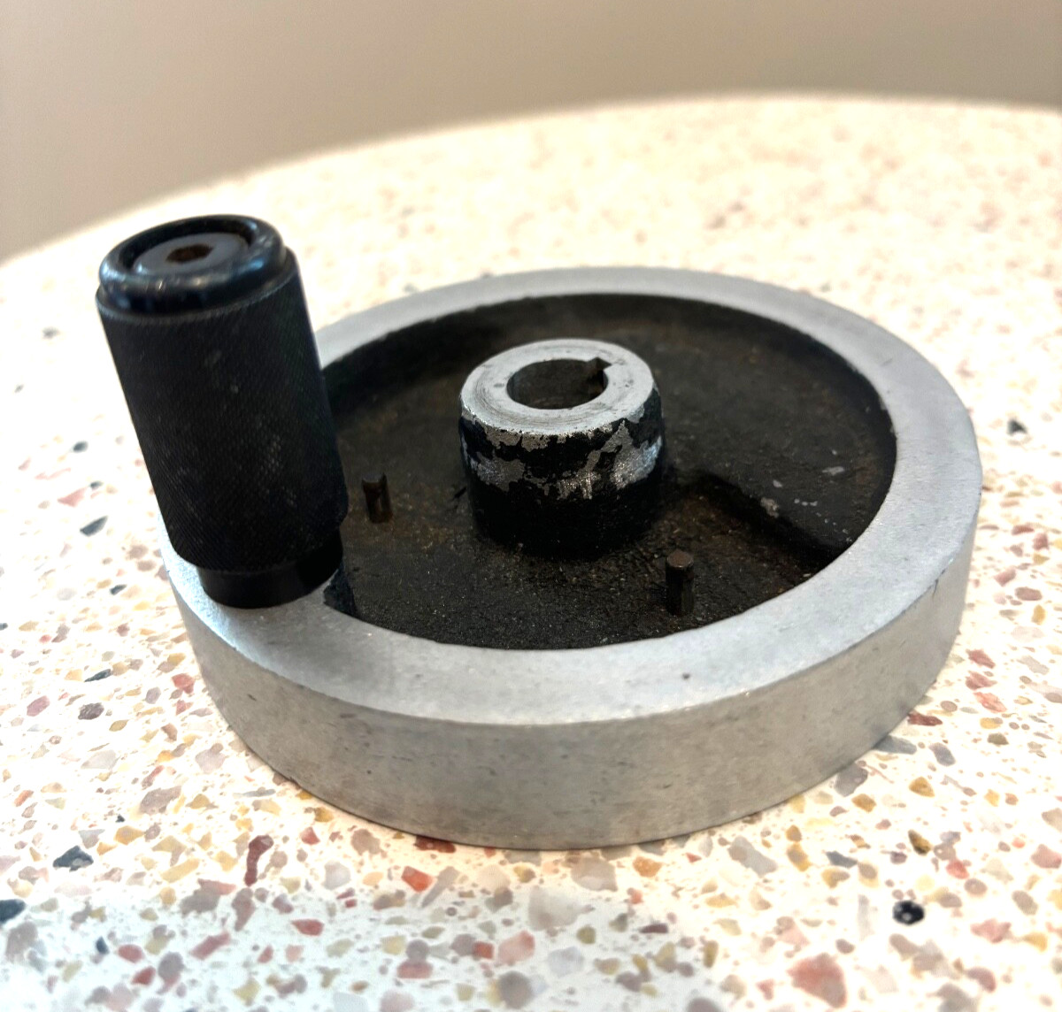 Aluminum 4″ with a 1/2″ Bore Machine Hand Wheel Steampunk Industrial