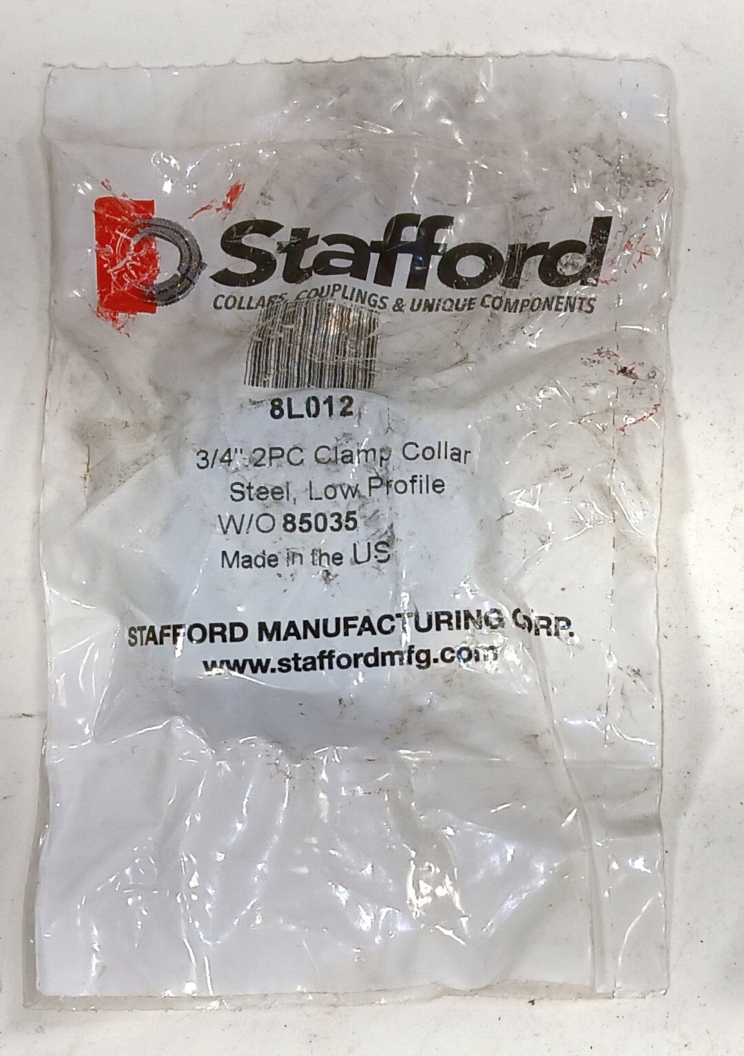 1 NEW STAFFORD 8L012 ¾” 2PC CLAMP COLLAR NNB ***MAKE OFFER***