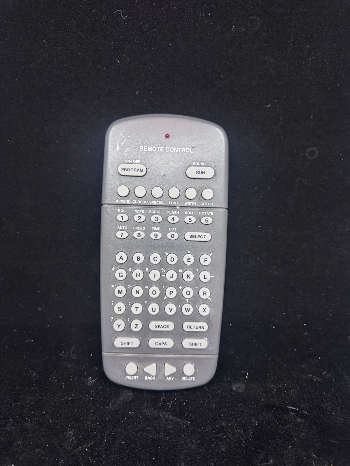 Adaptive Micro Systems 10721112CLF LED Sign Remote Control Keyboard