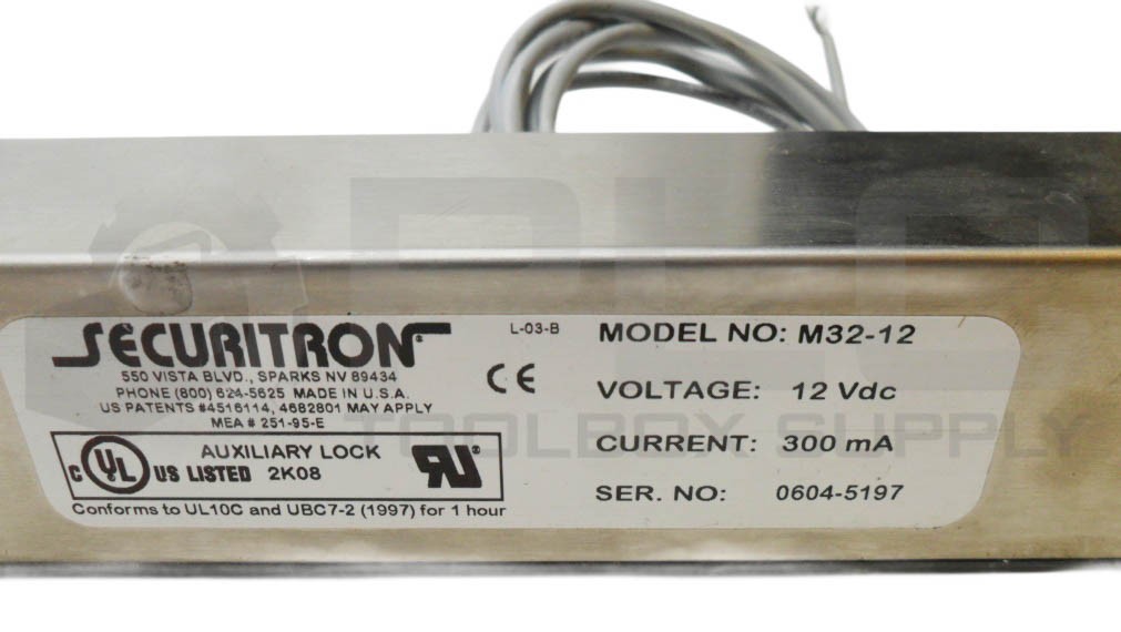 SECURITRON M32-12 AUXILIARY LOCK 12VDC