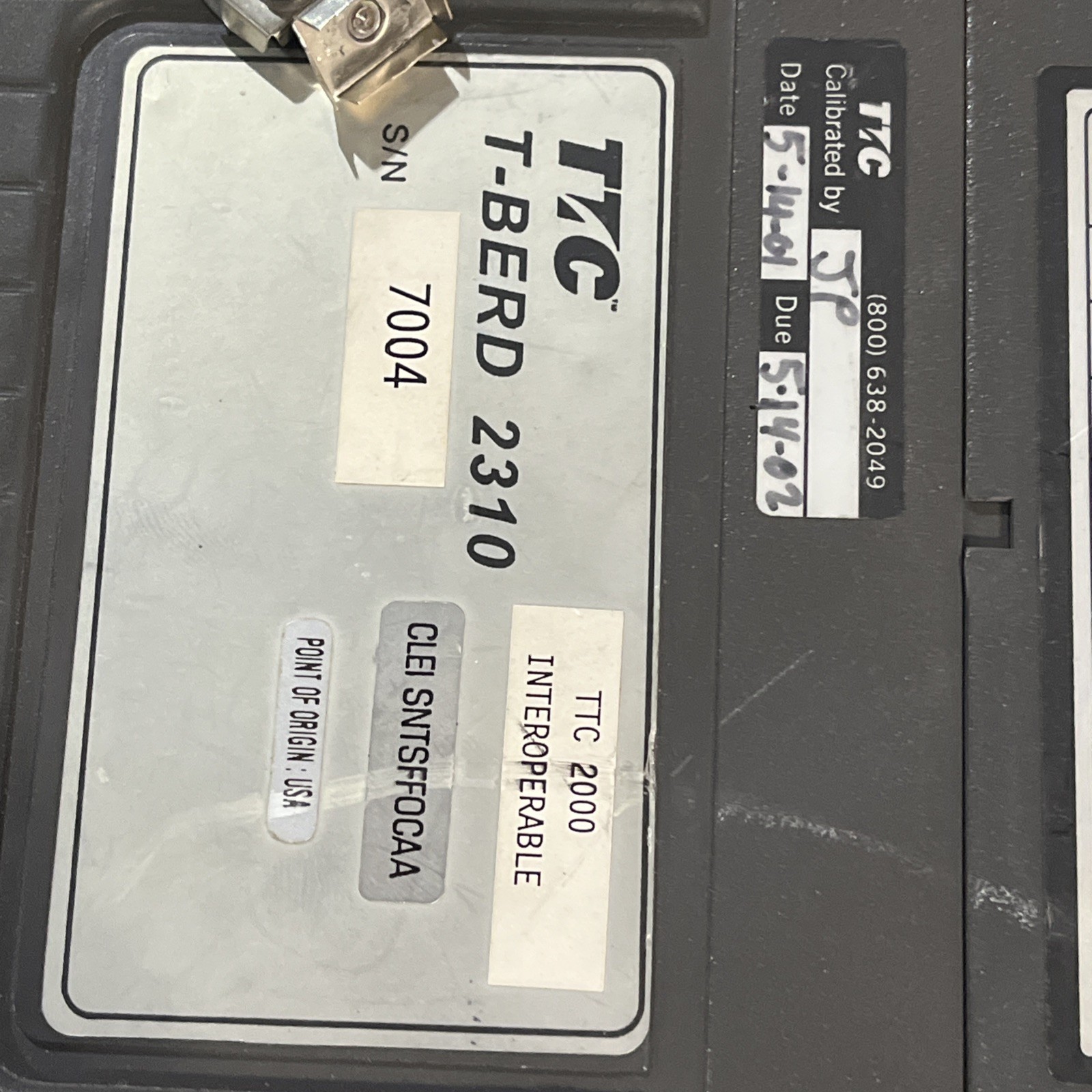 TTC ACTERNA T-BERD 2000 TEST PAD 2000C T-BERD 2310 SIG DDS FT1 ASP PRI TIMS VT-1
