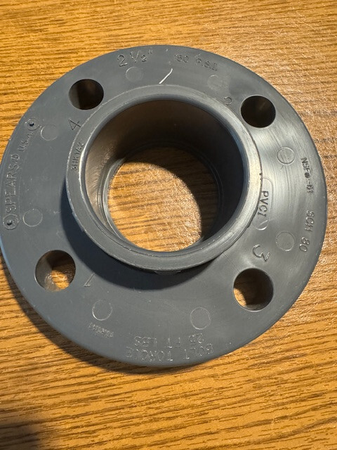 SPEARS 2-1/2” SOC PVC Schedule 80 SCH Flange USA 150 PSI 851-025