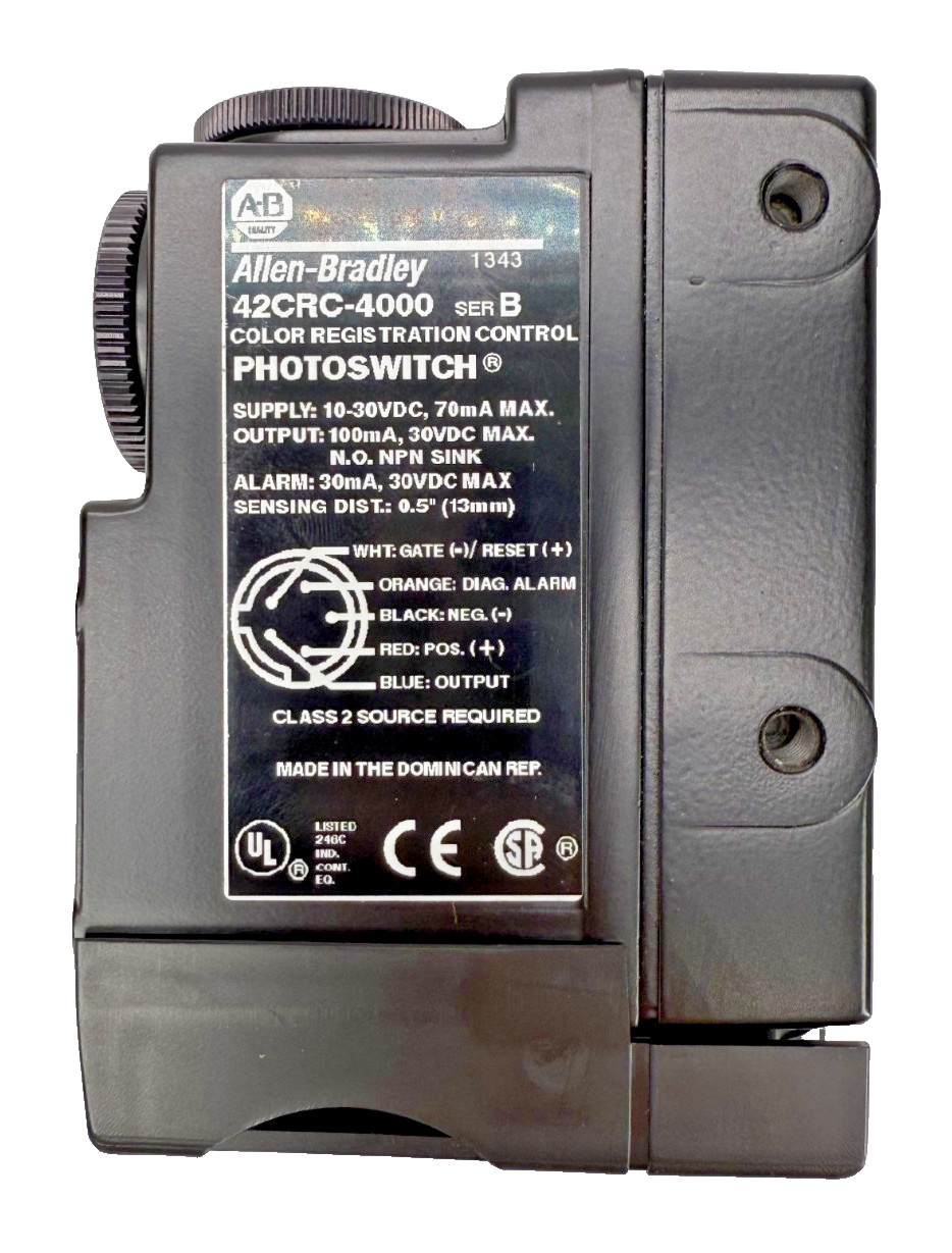 Allen Bradley 42CRC-4000 /B Color Registration Control PhotoSwitch, 10-30 VDC