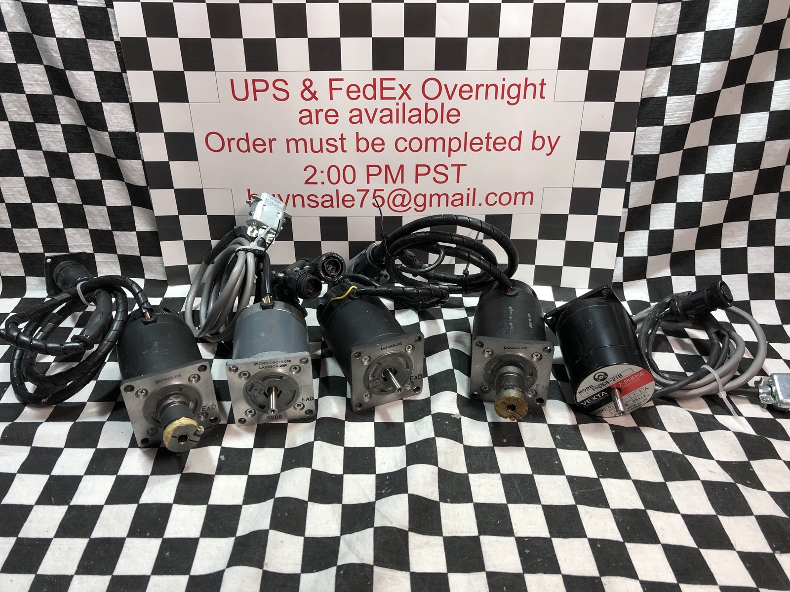 LOT OF 5, ElectroCraft & VEXTA STEPPING MOTOR LA23BCK-28R & PH268-21B,