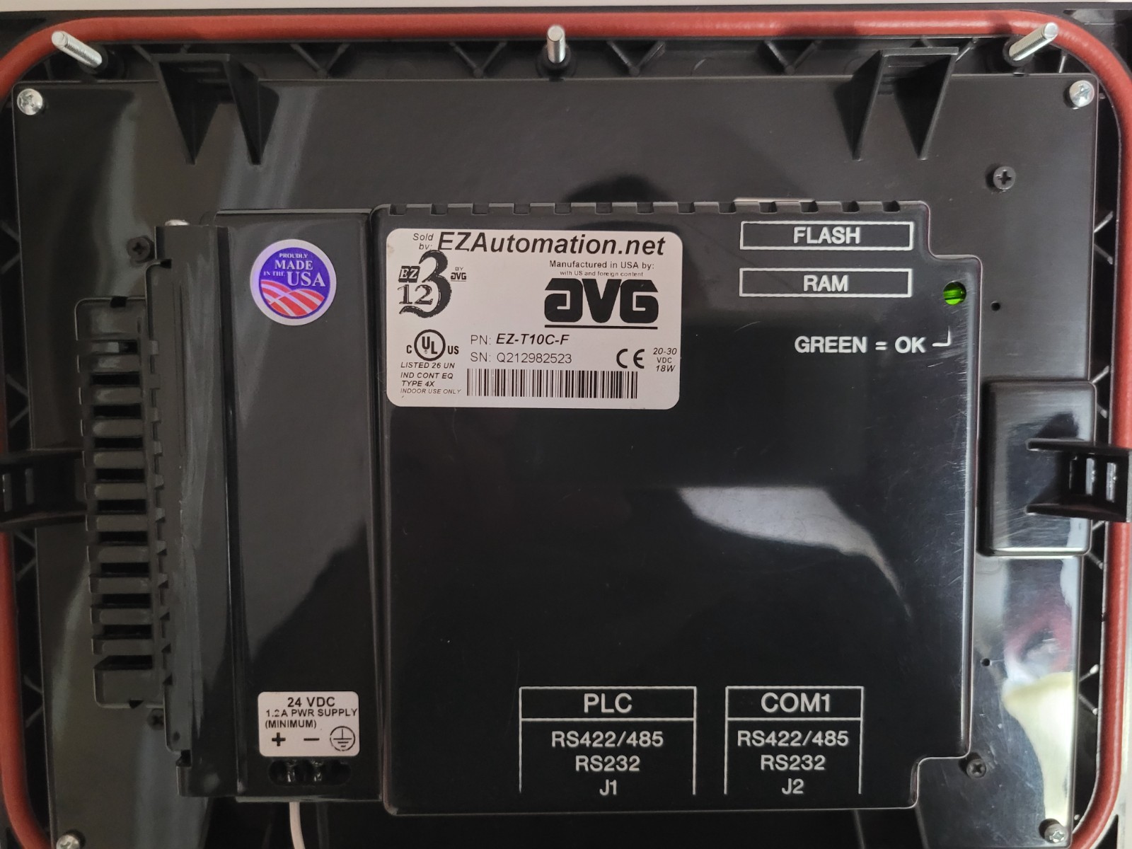 AVG EZ-T10C-F EZ 10 in Touch Screen HMI with New Backup Battery EZAutomation
