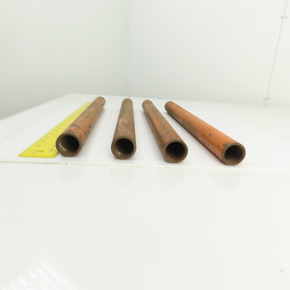20″ OAL Threaded ID Steel Pipe Extension Tube Barrel 1″-8 TPI 1-1/2″ OD Lot Of 4