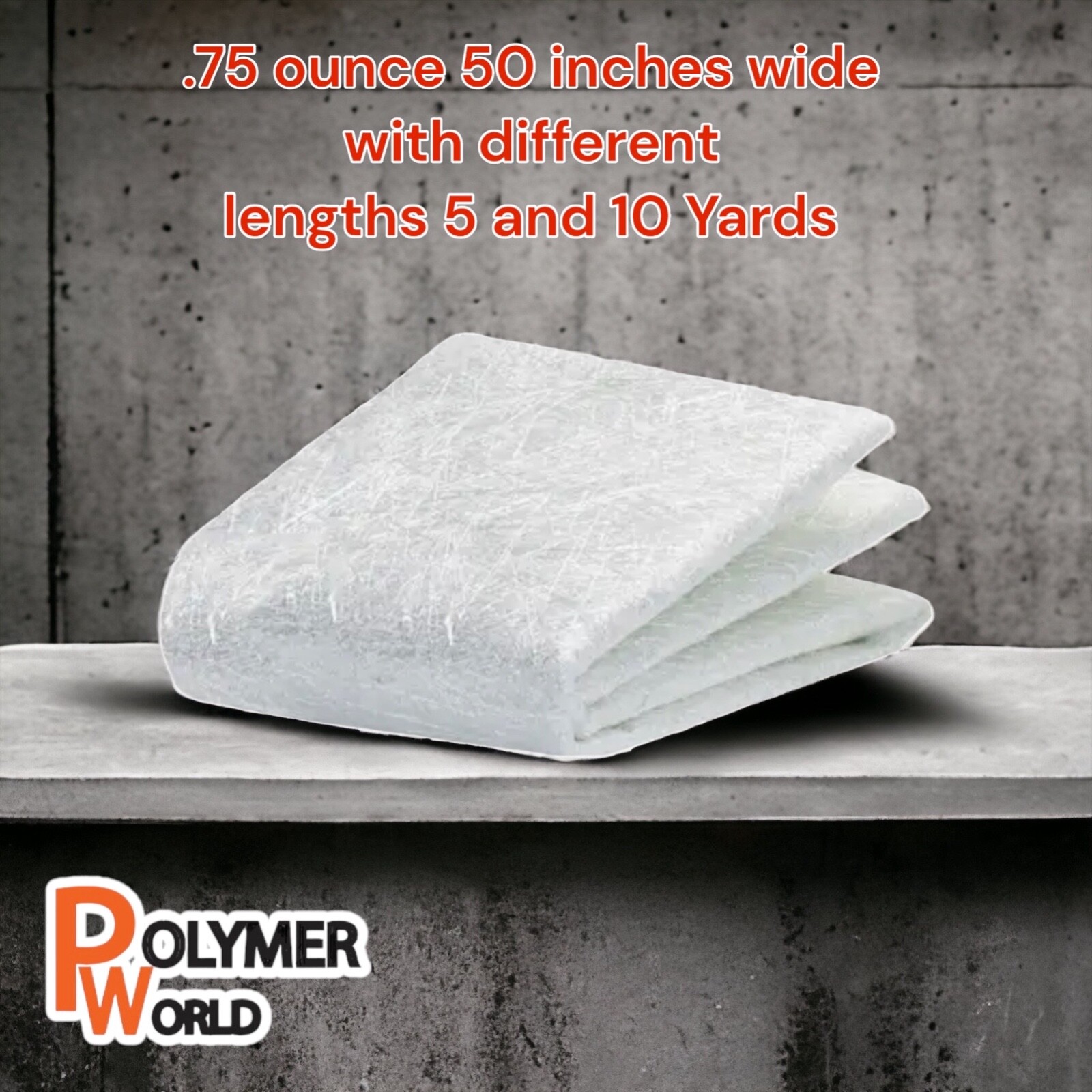 Polymer World Fiberglass 1.5X50X5 Yard Chopped Strand Mat for Boat, Automobiles