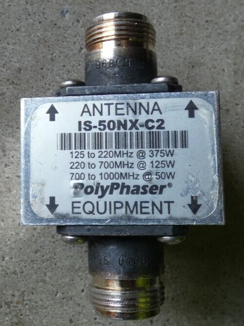 Used PolyPhaser IS-50NX-C2 Type N Female / Type N Female