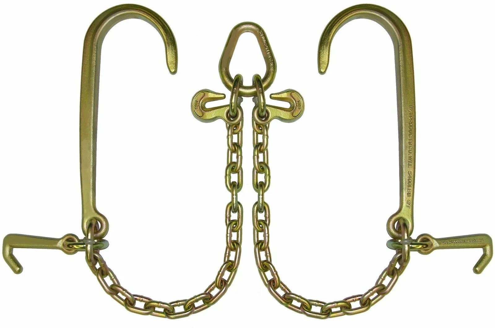 N711-8J – V Chain 2ft Legs w/ 15″ J & Mini J & Grab Hooks