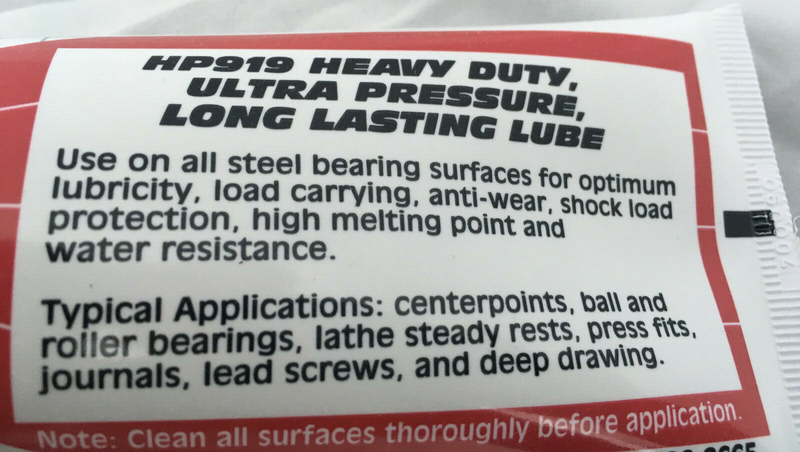 Grease  High Pressure Lubricant w/ Molybdenum Disulfide 3.5 Fl Oz. Tube J&S Tool