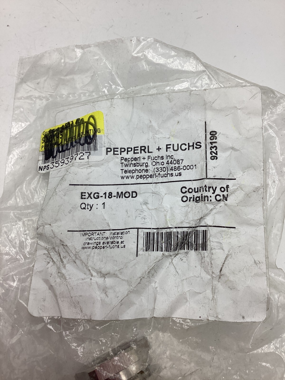 Pepperl + Fuchs EXG-18-MOD Mounting Aid Threaded Pipe Clamp For M18 Sensor