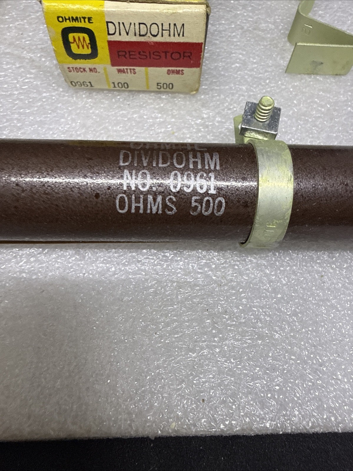 ohmite dividohm 100 watt 500 OHMS resistor NIB