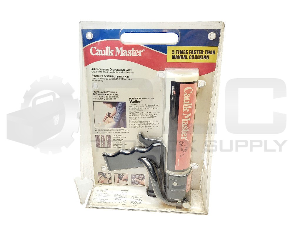 NEW WELLER CAULK MASTER GUN PG100, 3FT AIR HOSE, 1/4″ NP, FITS 10.3OZ CARTRIDGE