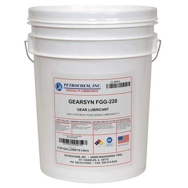 Petrochem Gearsyn Fgg-220-005 5 Gal Gear Oil Pail 220 Iso Viscosity, 90 Sae,