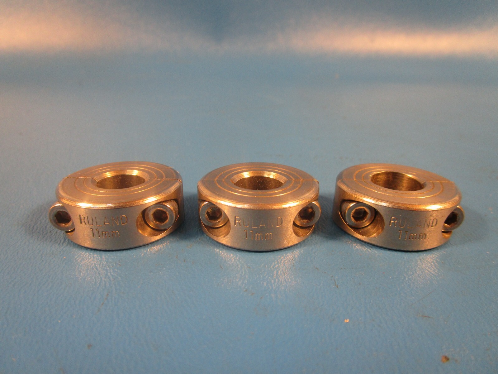 LOT OF 3 Ruland MSP-11-SS, 11mm Two-Piece Shaft Collar, 303 Stainless Steel