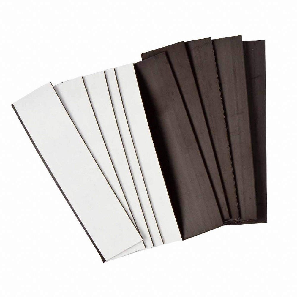BRADY 58301 Strip Magnet,White,4 in L,PK10 20RX89