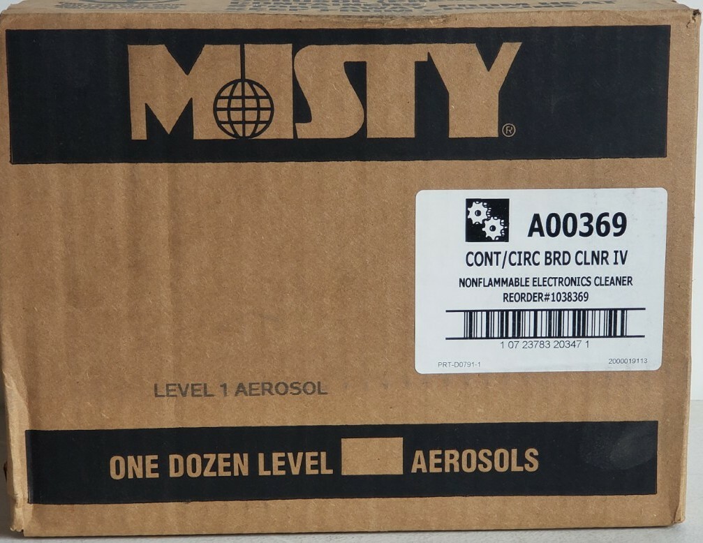 12 MISTY A00369 Contact & Circuit Board Cleaner IV Spray Aerosol Can 10oz