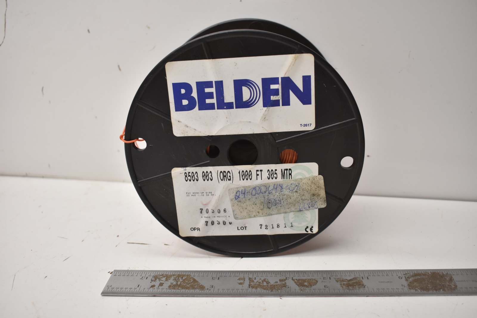 BELDEN 8503-003-100 ORANGE PVC HOOK-UP WIRE 22 AWG 100 FEET BRAND NEW WIRE