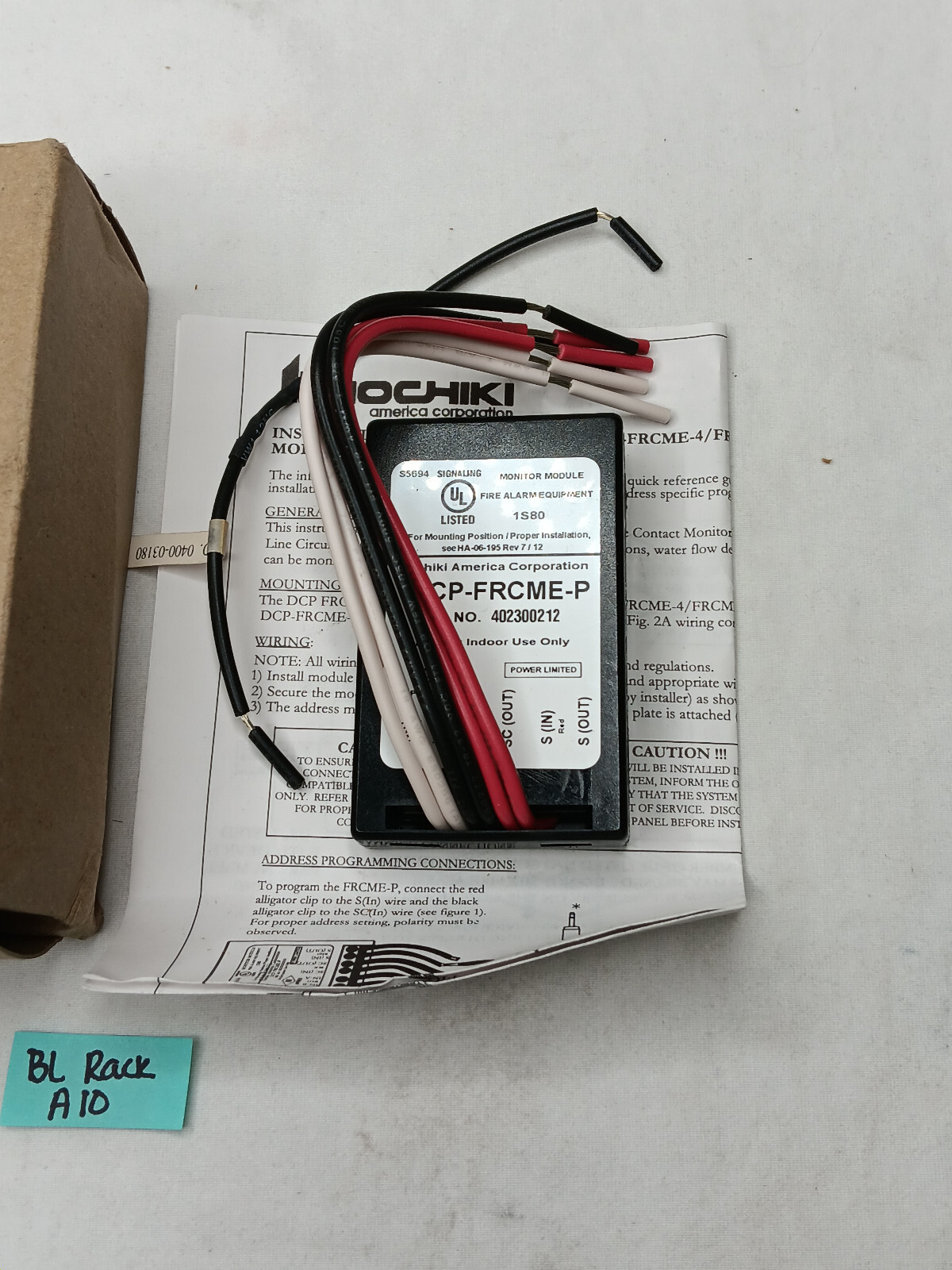 HOCHIKI DCP-FRCME-P Fast Response Contact Monitoring Pigtail Module 0400-01741