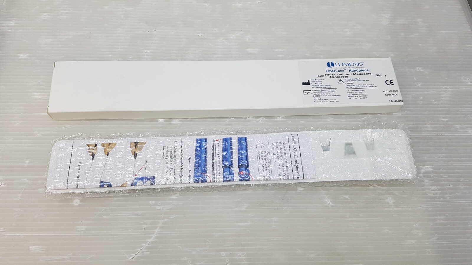 Lumenis FiberLase Handpiece; HP-M 140mm Malleable AC-1083940 ; LB-1084290