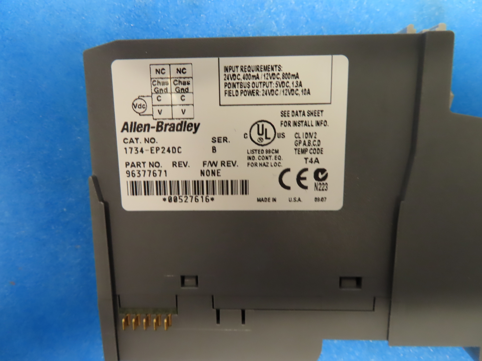 ALLEN-BRADLEY 1734-EP24DC SER B 1734-RTB SER A EXTENSION POWER MODULE PLC 1 YR W