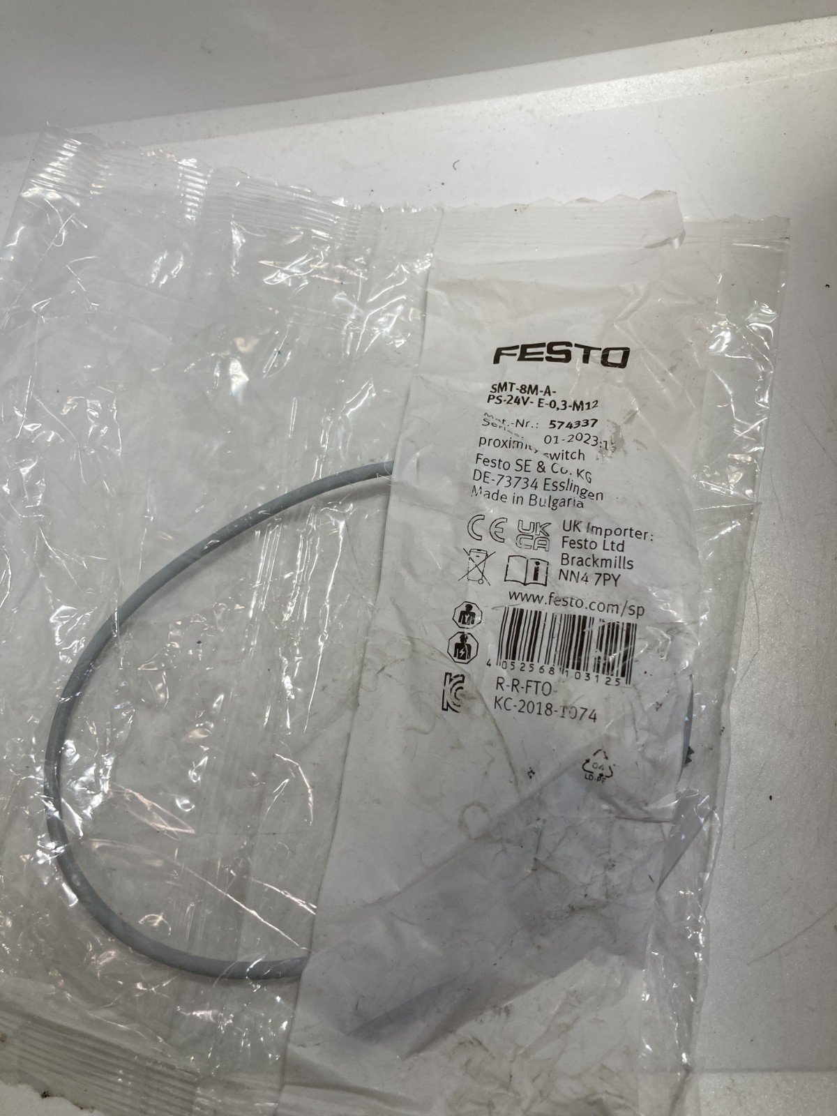 FESTO SMT-8M-A-PS-24V-E-0,3-M12 PROXIMITY SWITCH NIB