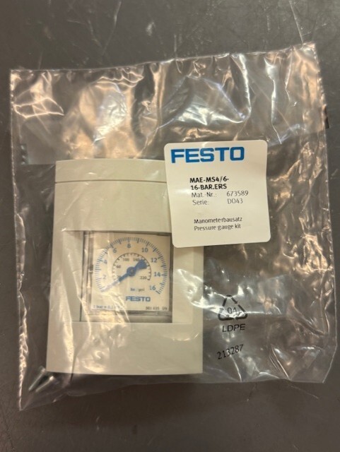 Festo MAE-MS4/6-16-BAR.ERS 673589 Pressure Gauge Kit