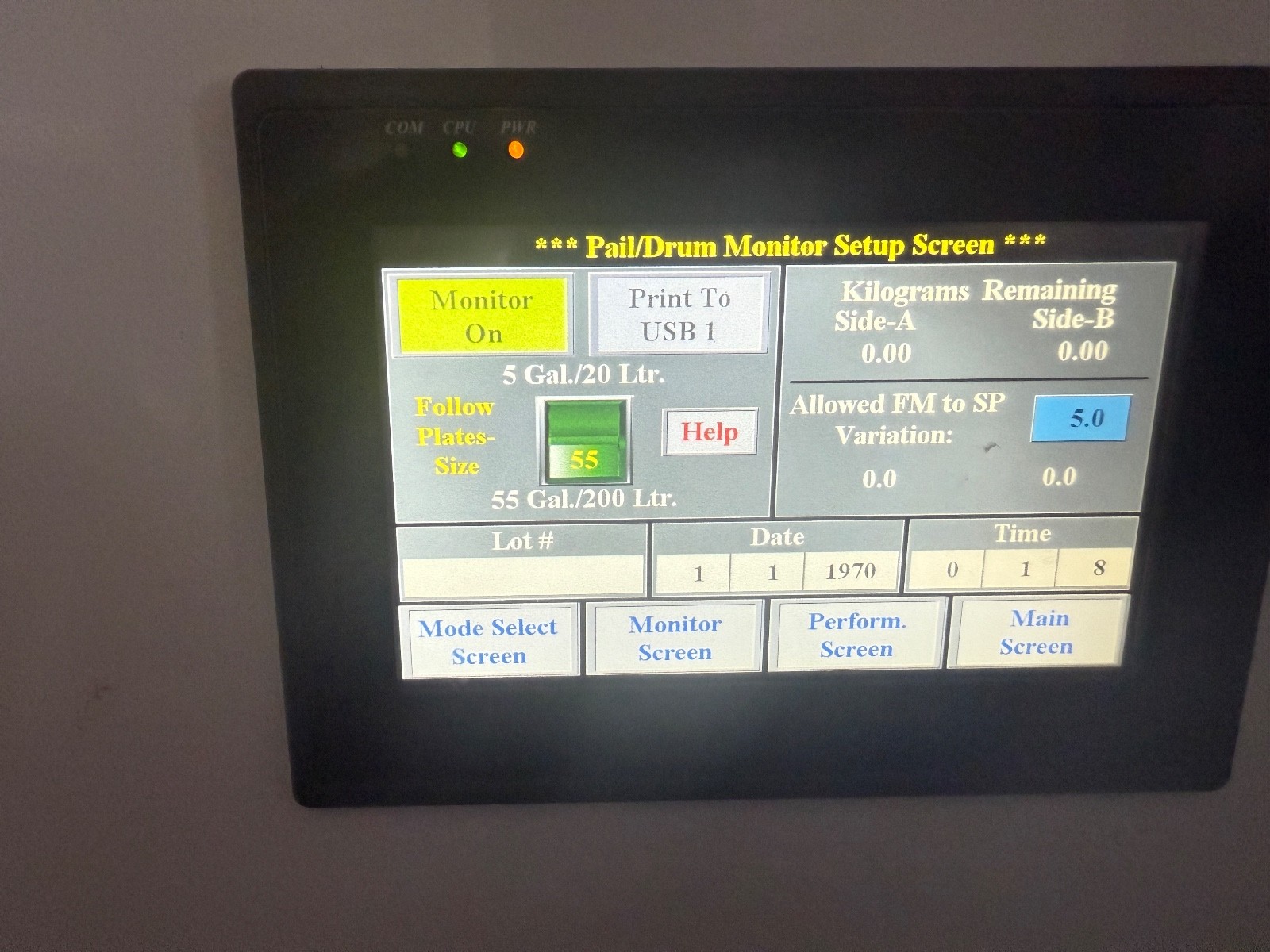 Fluid Automation M4-55MLR Meter-Mix Dispense System – 120V – Powers Up as Shown