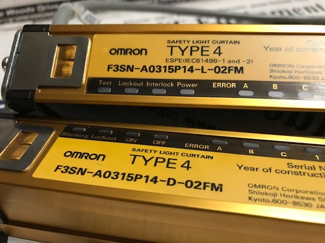 Omron Safety Light Curtain Set – F3SN-A0315P14-L-02FM – F3SN-A0315P14-D-02FM