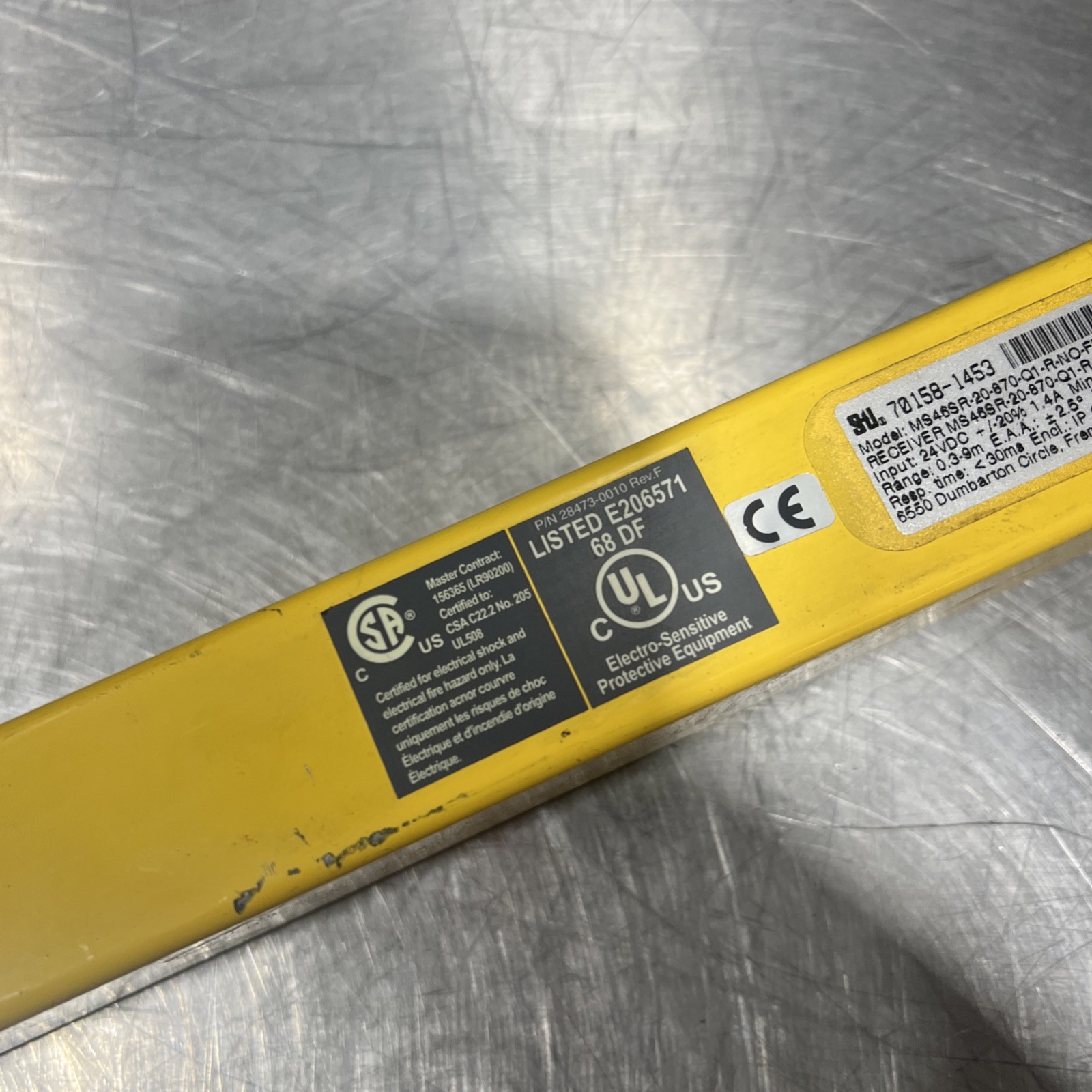 OMRON MS46SR-20-870-Q1-R-NO-FN Light Curtain Used Surplus